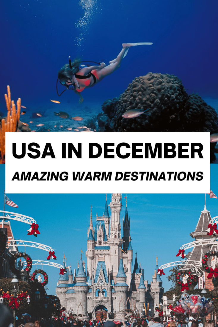 USA in December, warm places to travel in winter USA, warm winter USA travel destinations, winter USA travel, winter USA vacations, where to travel in USA in December, places to visit in December in USA, winter escapes USA< Florida keys, Florida beaches.