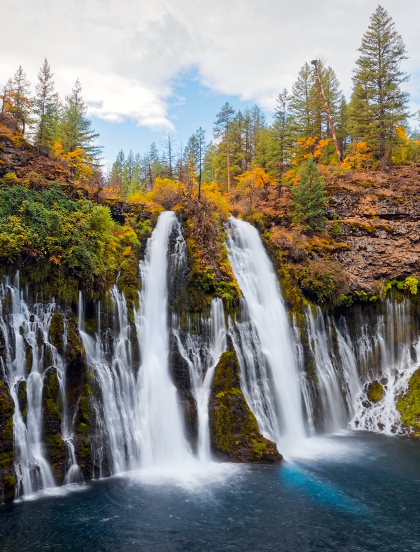 Stunning fall foliage around Burley Falls California