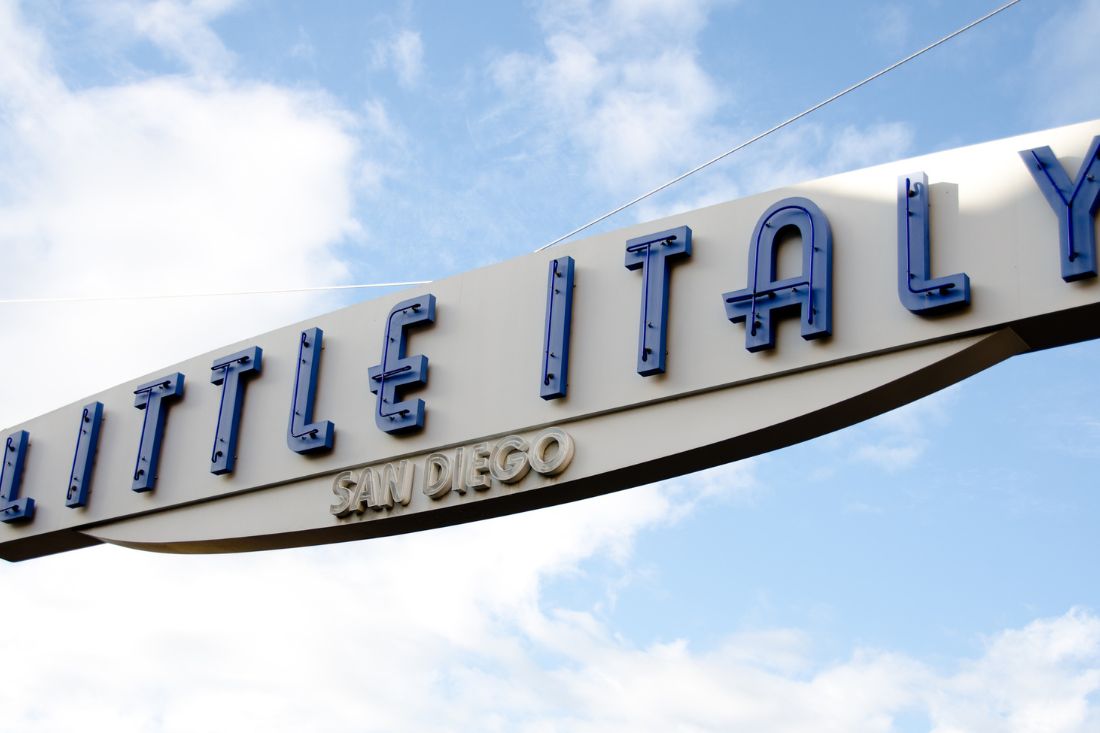 Signage of Little Italy, San Diego, California