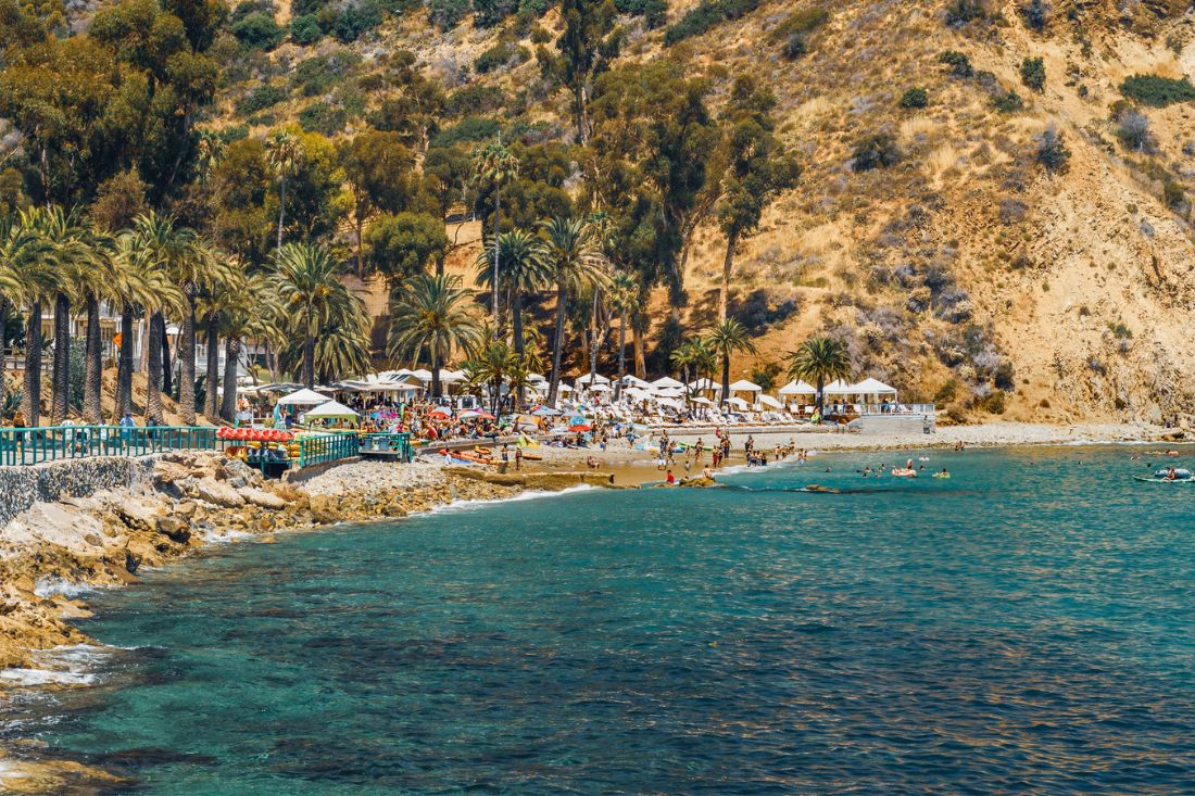 Avalon Bay at Santa Catalina Island, California.