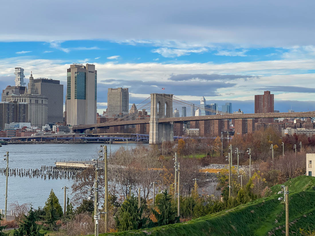 Brooklyn Bridge and Manhattan views Brooklyn Heights Promenade NYC New York