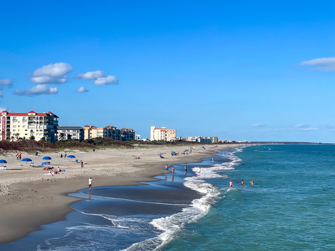 Cocoa Beach beach scene Florida