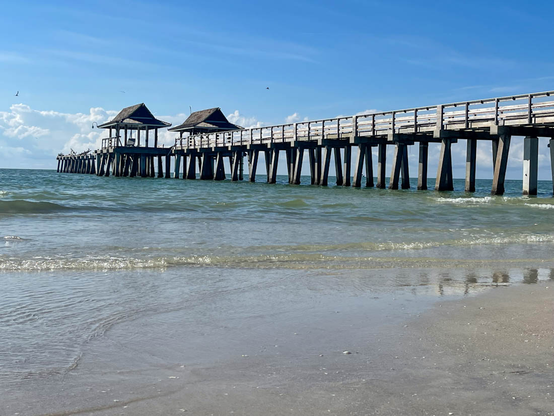 Naples Pier Florida and ocean