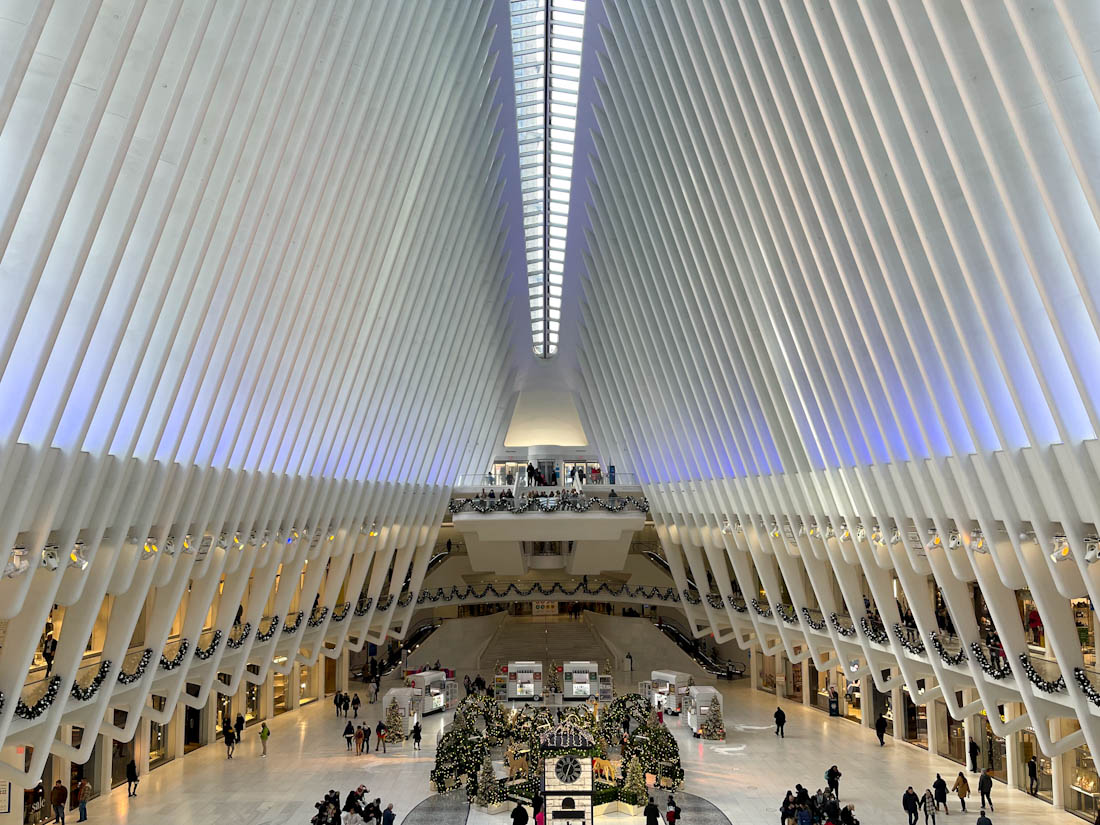 Oculus at Christmas in NYC's WTC