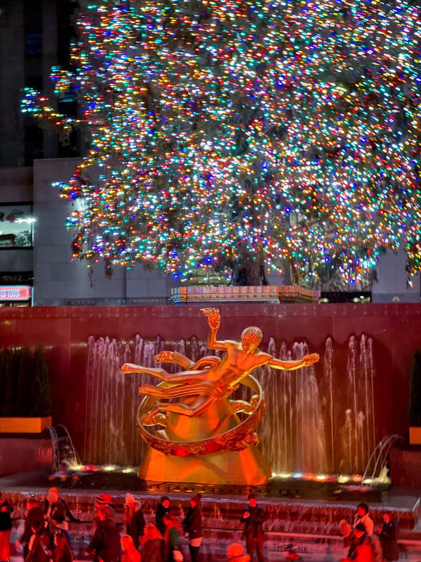 Prometheus Rockefeller Christmas Tree ice rink NYC New York