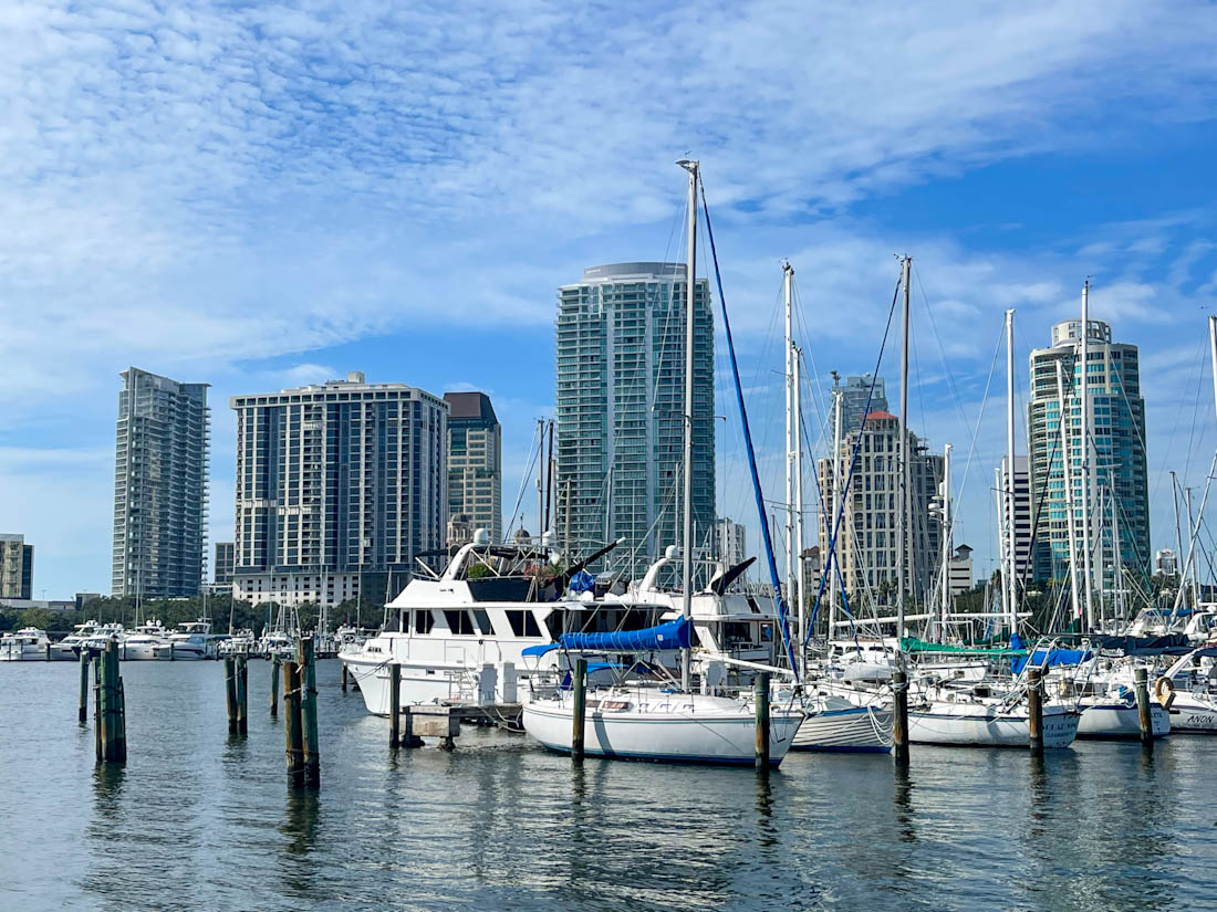 St Pete Pier Tampa Florida Harbor boats