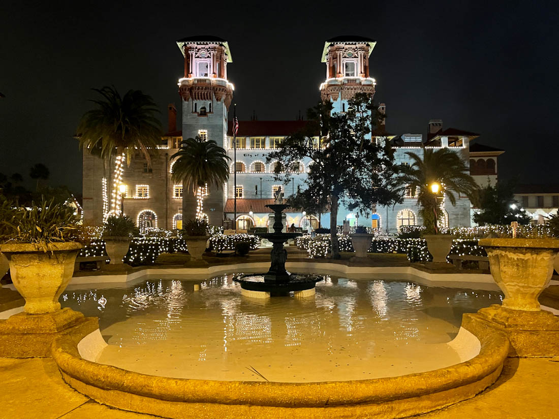 The Lightner Museum Hotel Alcazar night St Augustine Florida