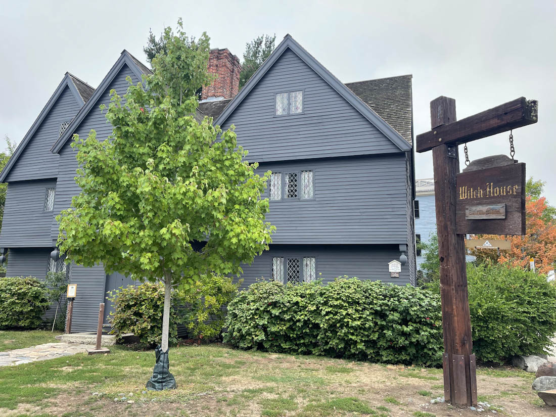 Witch House with sign in Salem Massachusetts