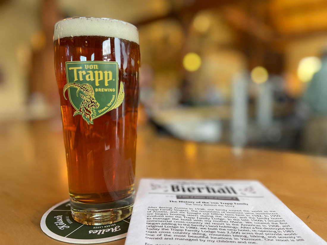 von Trapp Brewery Bierhall amber beer Stowe Vermont