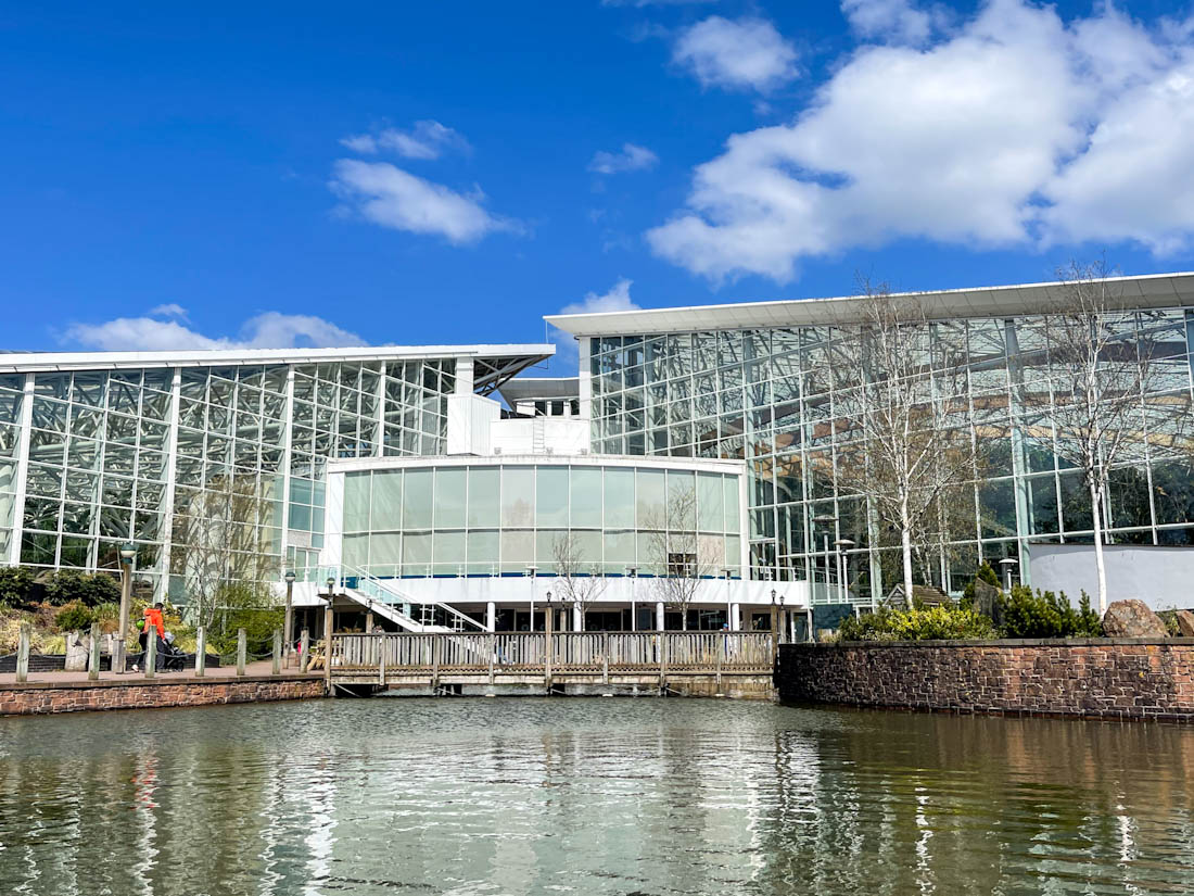 Center Parcs pool building in Whinfell Forest England