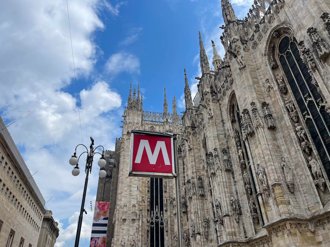 Duomo metro station in Milan Italy