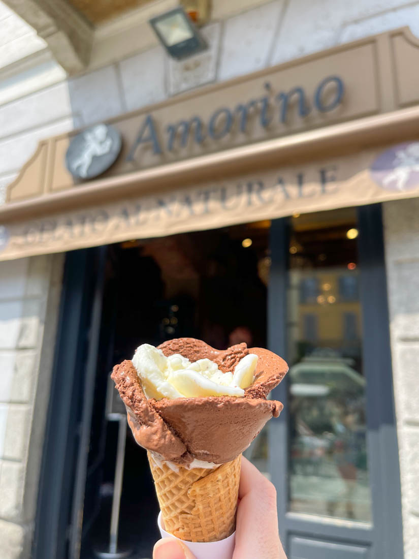 Flower gelato Amorino in Navigli Milan Italy