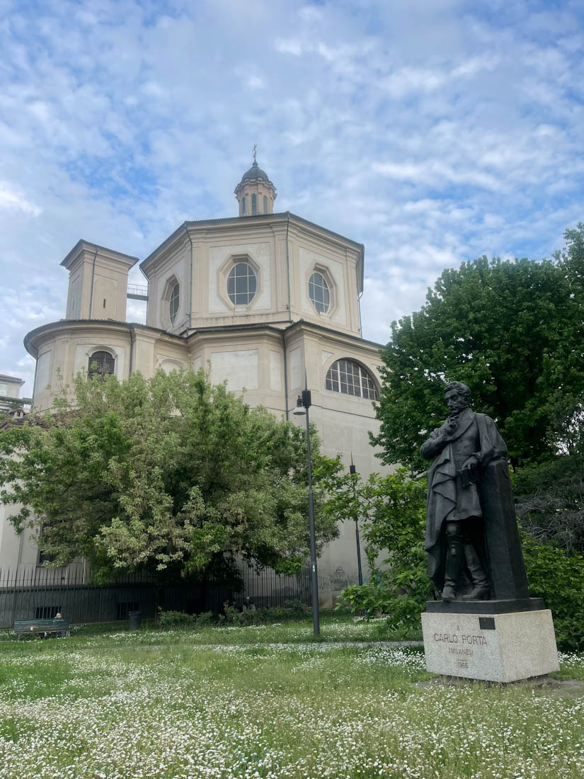 Santuario di San Bernardino alle Ossa Milan Italy Maggiore Poet Carlo Porta al Verzee statue Milan Italy
