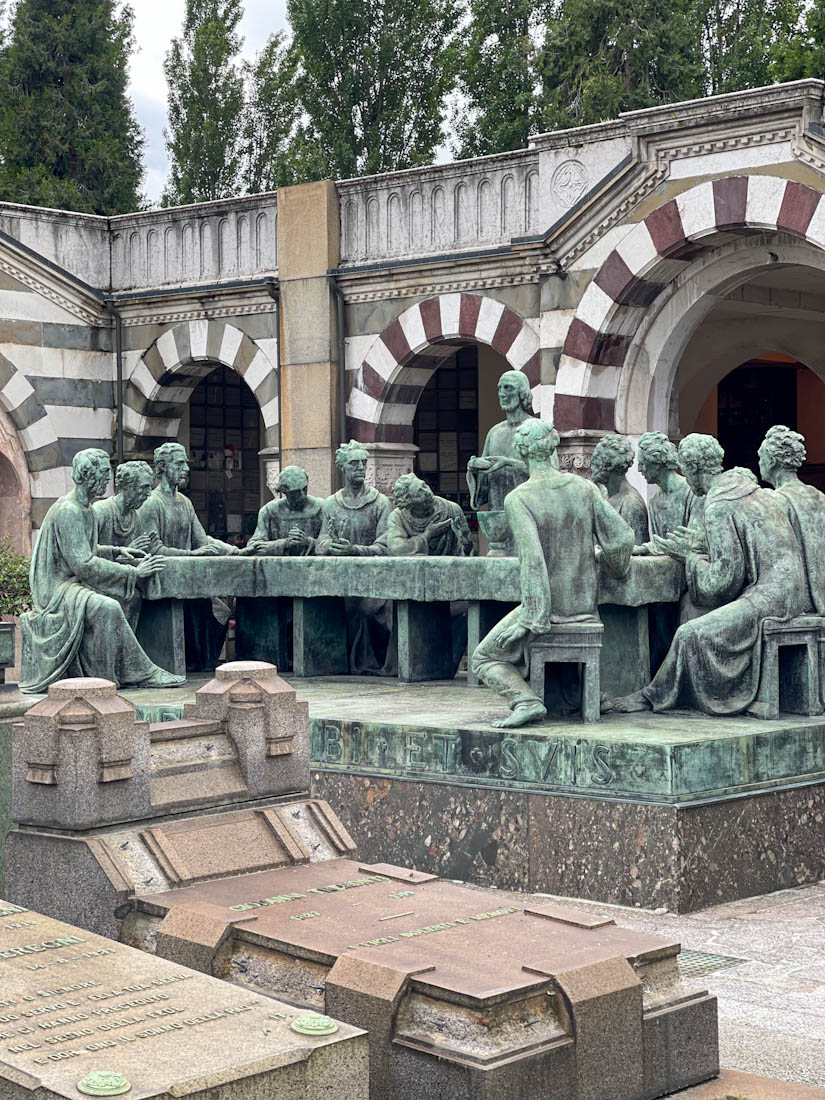 Monumental Cemetery The Last Supper Campari Tomb Milan Italy