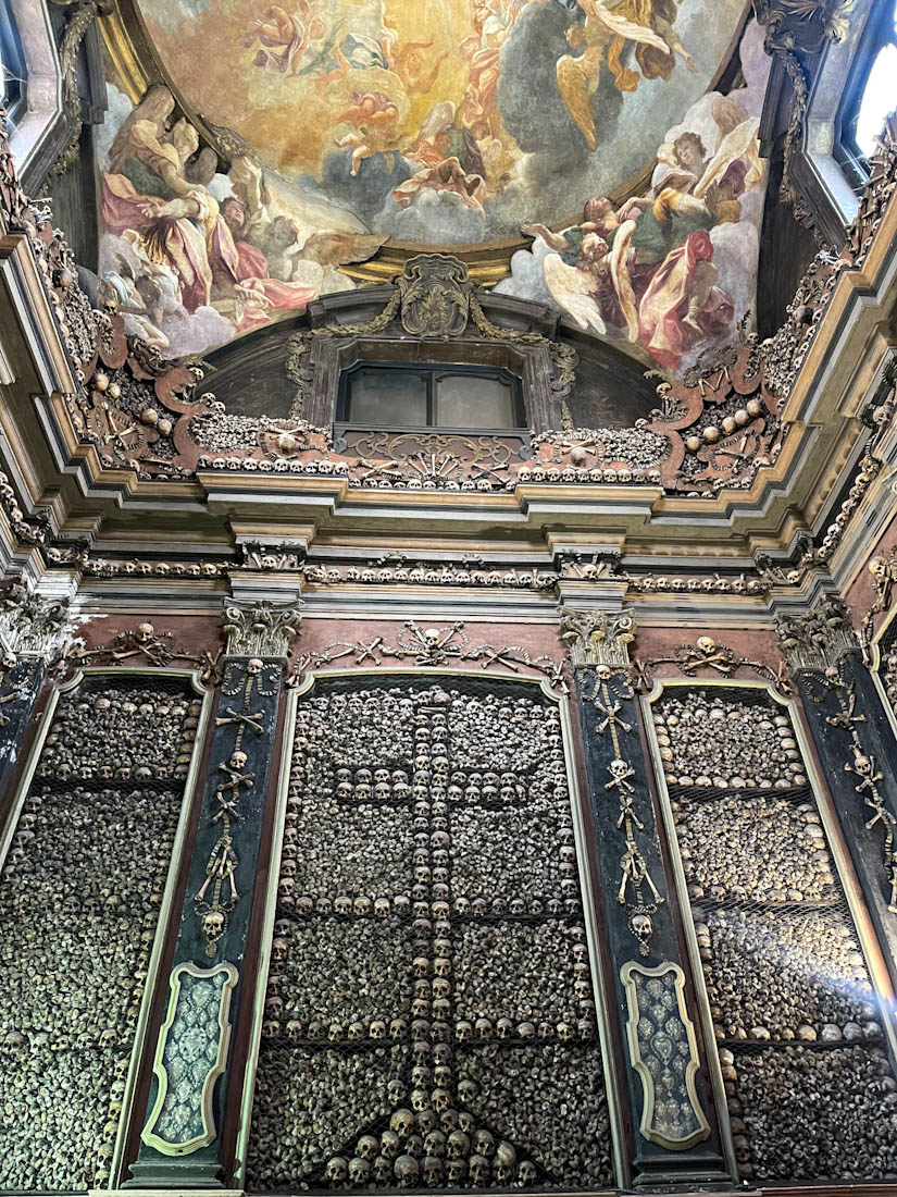 Santuario di San Bernardino alle Ossa Ossuary skulls Milan Italy