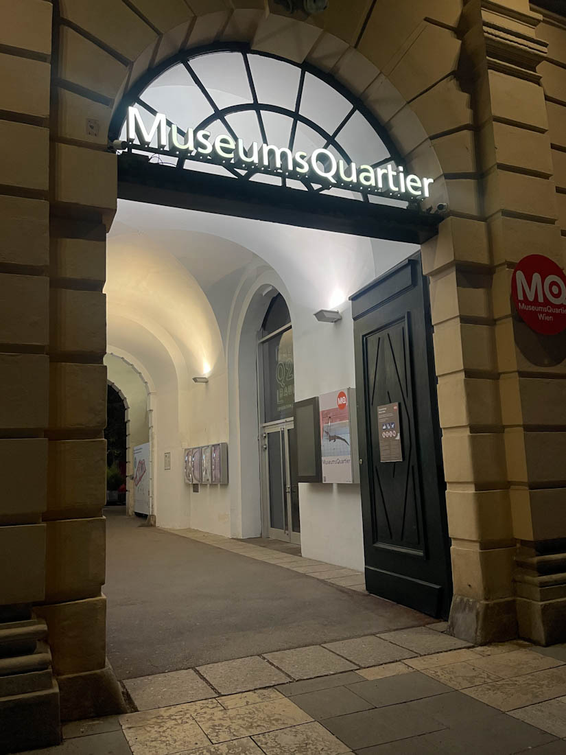 MuseumsQuartier sign Vienna Austria