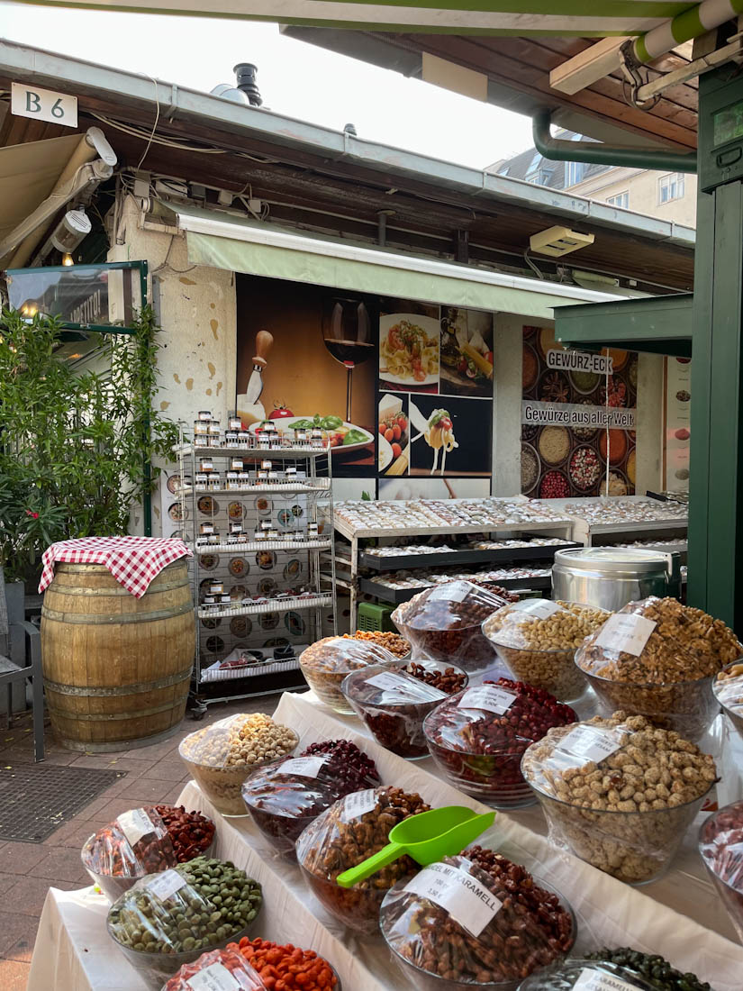 Naschmarkt dates on vendor stand in Vienna Austria