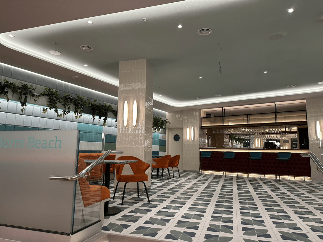 Inside the bar of Hotel Barceló Benidorm